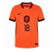 Nederländerna Donyell Malen #18 Hemmatröja Dam VM 2026 Kortärmad